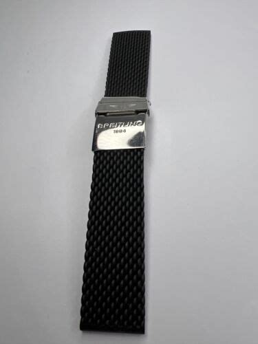 breitling 279s strap|22mm x 20mm Black Rubber Watch Band Strap 279S.